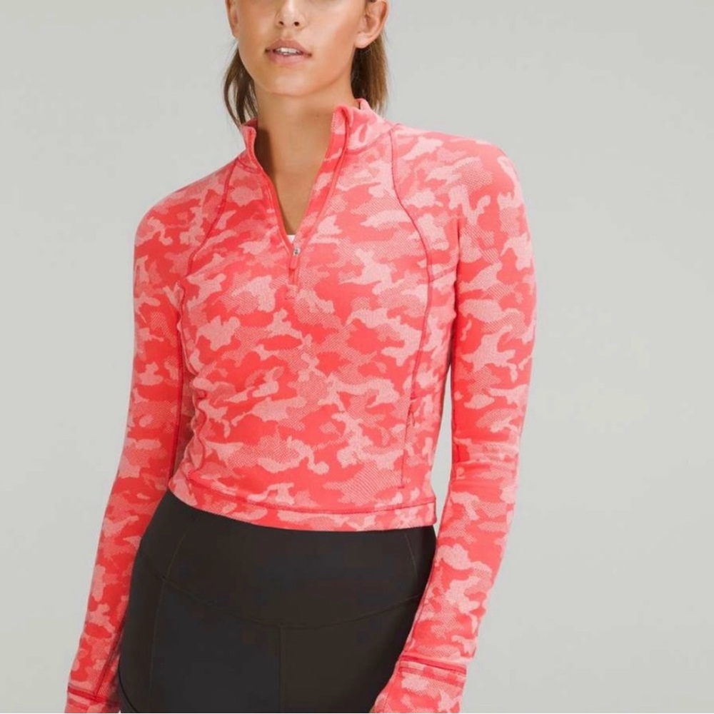 Lululemon Its Rulu Run Cropped Half Zip Size 6